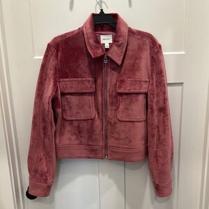 NWOT Nine West Women's Pink Faux Suede Jacket Size Large